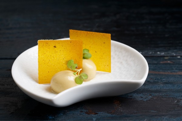 Spherical olive with Vegetable Sheet Carrot