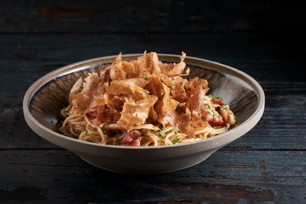 Pasta Carbonara mit Crunchy Nut Hazelnut
