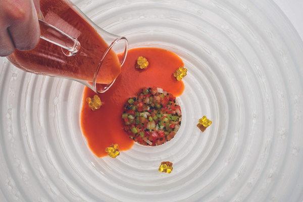 Gaspacho avec caviaroli