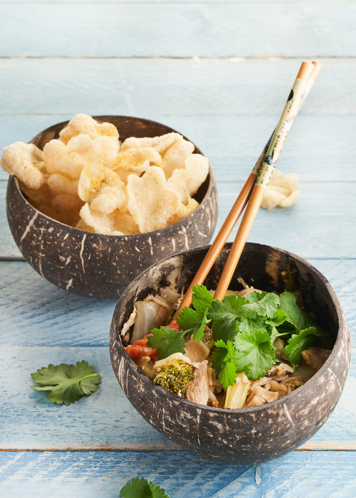 Thai vegetables in oyster sauce with Tasty-Bites Kafir & Thai