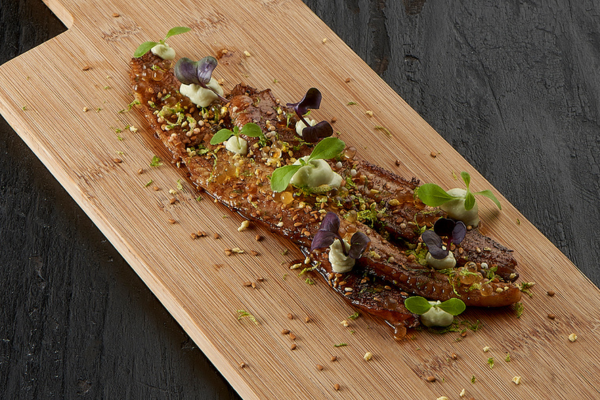 Gelakte paling op de bbq met Natural Sauce Wasabi