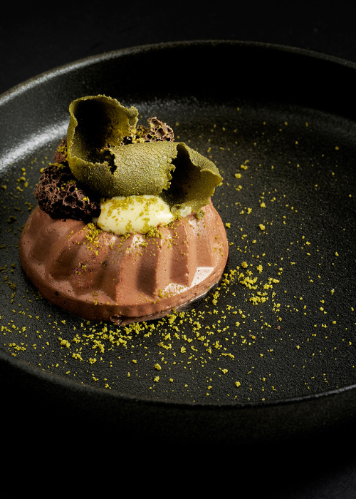 Chocolade tulband met pistachio