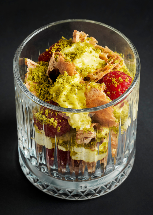 Amandel pistache dessertje
